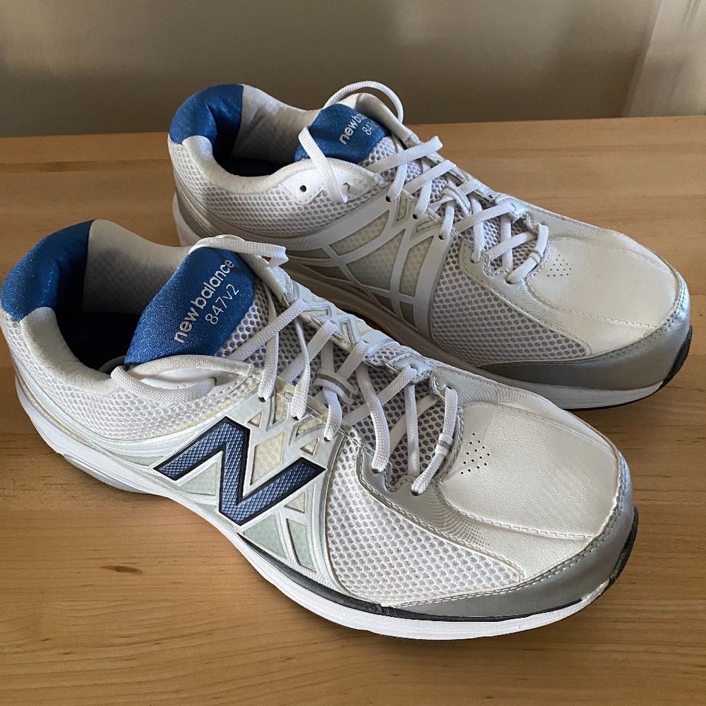 New Balance walking shoes.